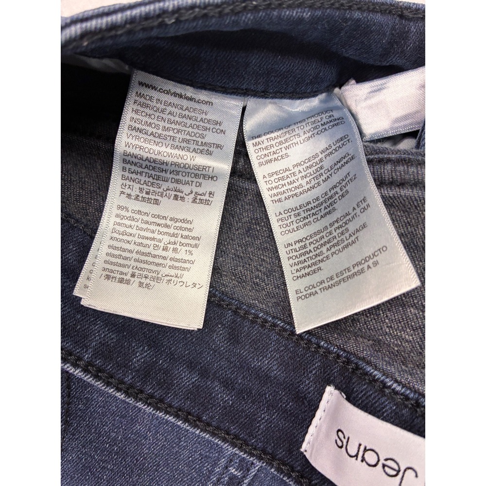 Calvin Klein Modern Slim Jeans Indie Sleaze Minimalist Indigo - 28 Dark Blue - Picture 4 of 11